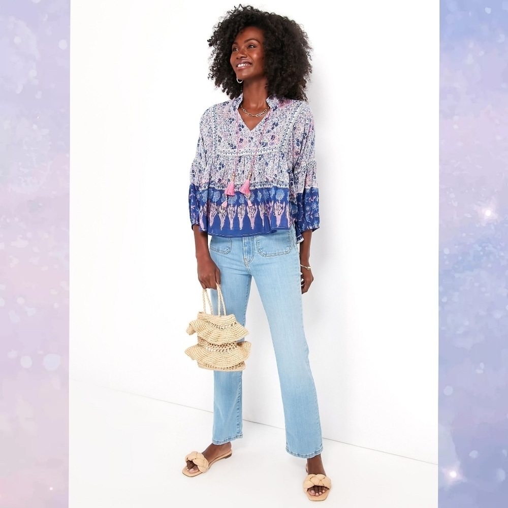 BELL BY ALICIA BELL Blue Stella Top